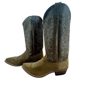 Dan Post Olive and Tan Western Boots